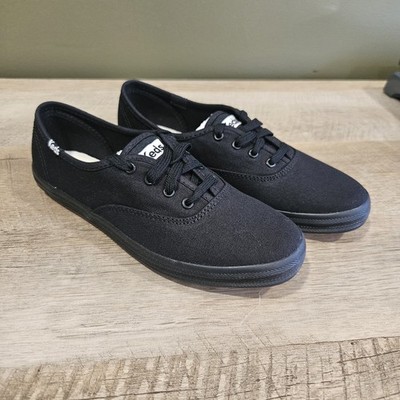 NIB Keds Women's US 11 Champion OC Black Canvas Classic Lace Up Sneakers + Box