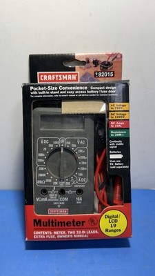 Rare Craftsman 82015 Digital Multimeter LCD Pocket Size – Tested
