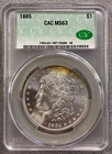 1885 Morgan Dollar CAC MS63
