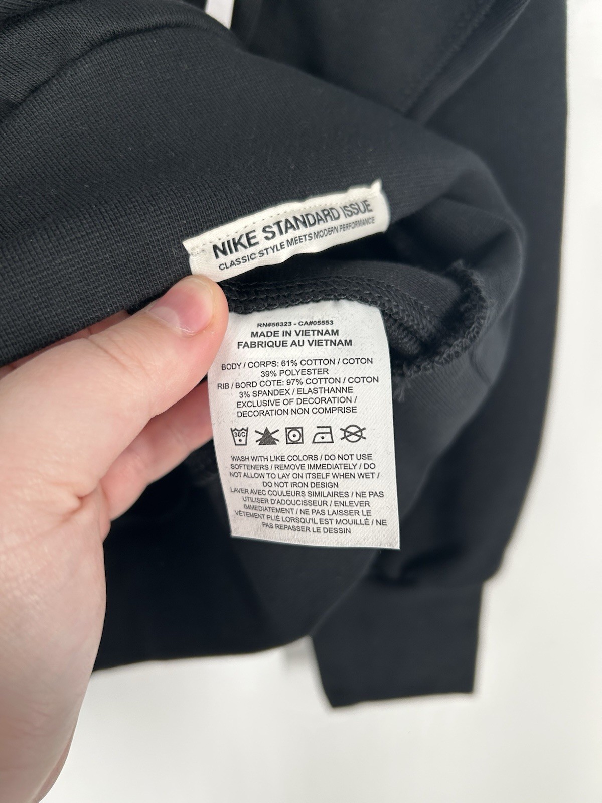 Houston Rockets Nike Dri Fit Crewneck Sweatshirt Center Swoosh NBA Black Large thumbnail 6