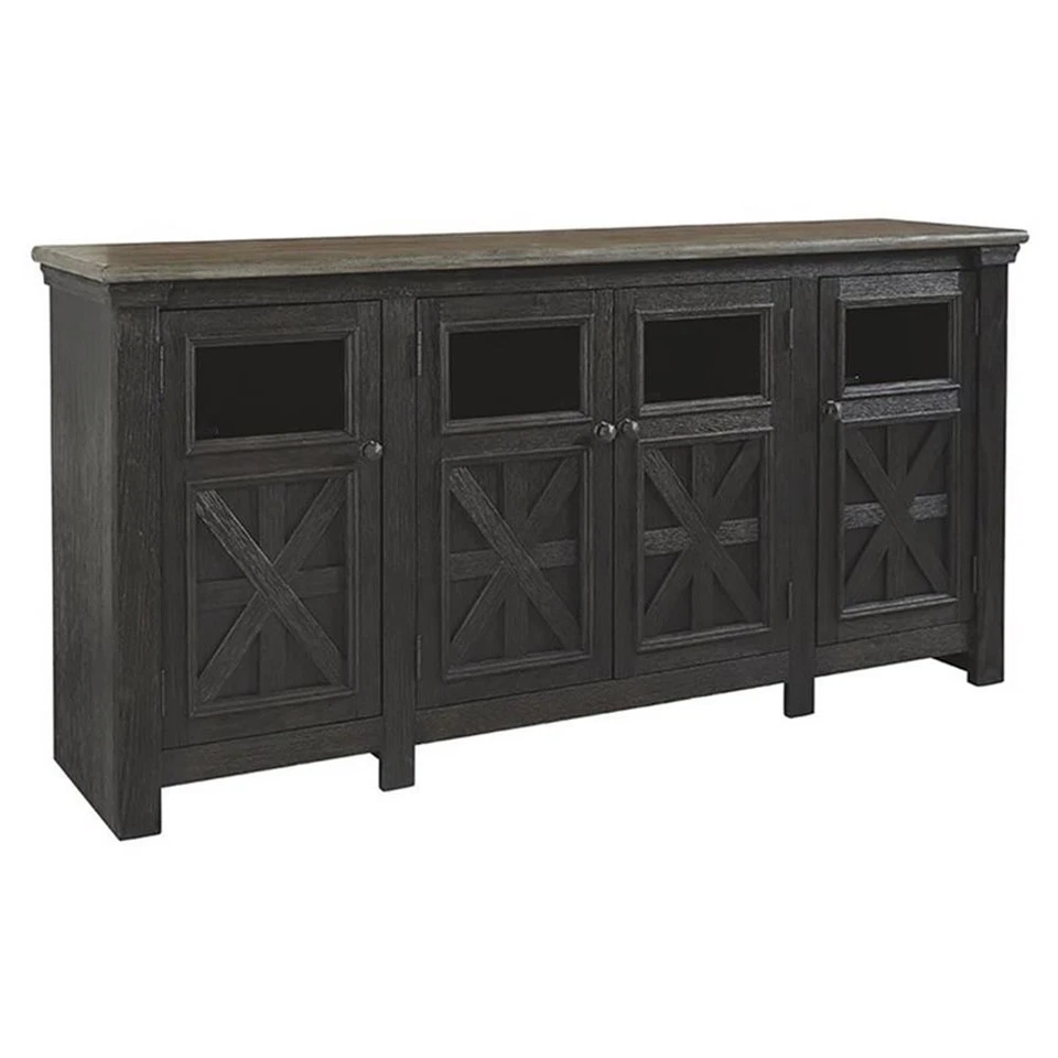 Soporte de TV Signature Design by Ashley Tyler Creek 74"" en negro y gris Foto 3 de 4