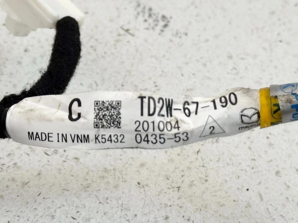 16-23 MAZDA CX-9 CX9 FRONT LEFT LH DRIVER SIDE DOOR WIRE WIRING HARNESS OEM - Image 4 of 4