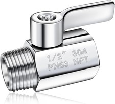 Shower Head Shut Off Valve, 304 Stainless Steel 1 x 2.7 x 1.8 inches, Silver