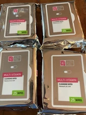 Global Beauty Care Multi-Vitamin Cleansing Wipes 4 Pks (100 Wipes Total)