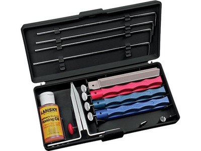 Lansky Universal Knife Sharpening System with Medium Serrated, Coarse, Medium