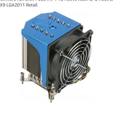 Supermicro SNK-P0051AP4 CPU Fan Heatsink LGA2011 4-Pin Aluminum Copper Blue