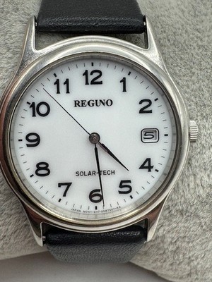 Unisex Citizen Reguno Solar Tech E111-T017231 Silver Tone Date Watch WORKS
