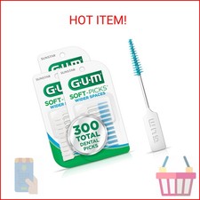 GUM Soft-Picks Wide Space, Easy to Use Dental Picks for Teeth Cleaning and Gum H