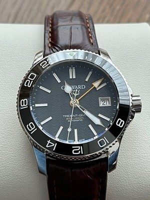 Christopher Ward C60 Trident GMT 600 38mm Automatic Black Wave Dial Full Kit JP
