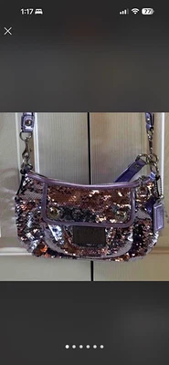 Purple Poppy Coach Purse for sale | eBay
