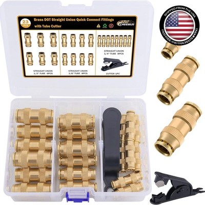 Comprehensive 23-Piece DOT Air Brake Fittings Kit for Reliable Connections