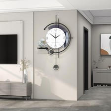 Large Wall Clock for Living Room Decor Modern Decorative Wall Clock with Pendulu