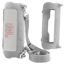 Silicone Case for JBL Flip 7 Portable Waterproof Speaker, White White Case