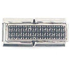 Image of Nomination Black Cubic Zirconia ‘Double Symbol’ Link