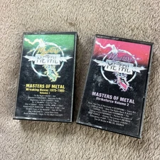 2 LOT Masters of Metal Various Volume 1 & 2 Cassettes￼ various artists