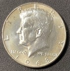 1968-D Kennedy Half Dollar Unc Us Silver Coin