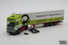 AWM Scania 124 420 semirimorchio "Rebsdorf-Spedition Padborg" 1:87 /AW3263