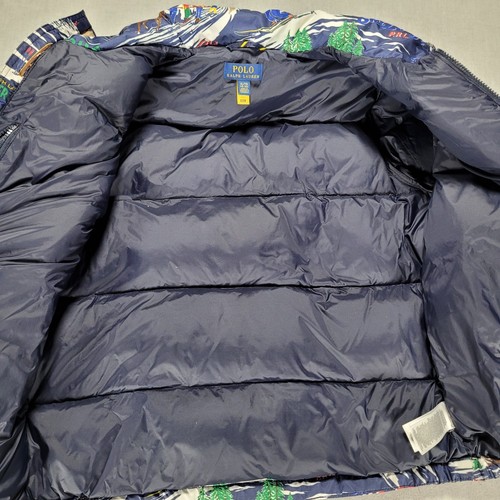 Polo Ralph Lauren Puffer Jacket Coat Boys XL 18/20 Ski Print Water Repellent - Picture 14 of 21