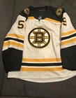 2019-20 Cooper Zech Game Worn Used Boston Bruins Hockey Jersey - Meigray