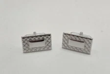 Set of Swank Cuff Links Silver Color