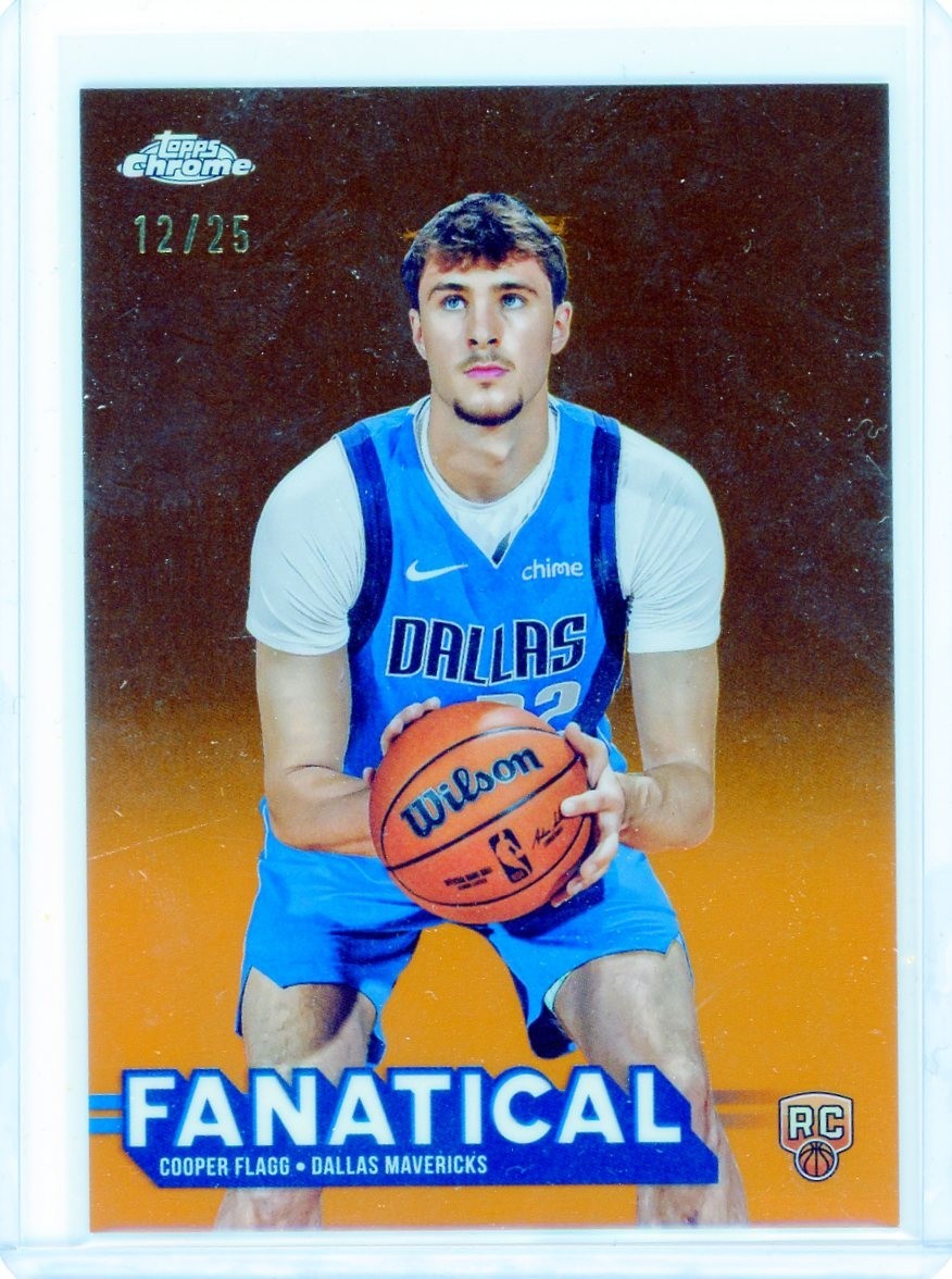 2025-26 Topps Chrome Basketball Cooper Flagg Orange Refractor Fanatical RC /25