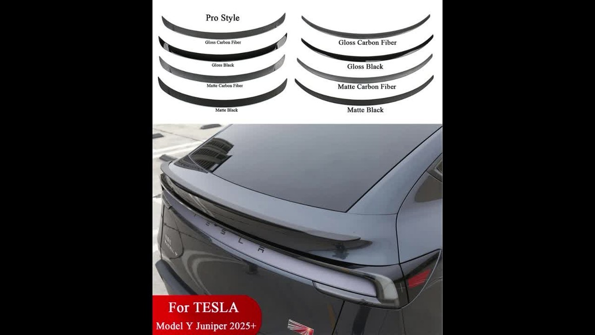 Rear Trunk Spoiler for Tesla Model Y Juniper 2025 2026 Blade Matte