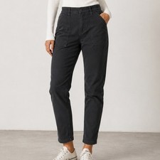 Banana Republic Womens Black Utility Patch Pocket Straight Leg Pants Size 6