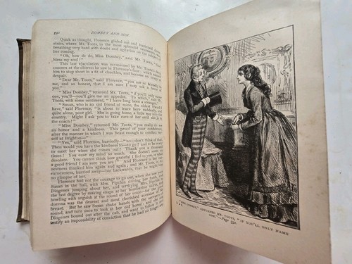 DOMBEY AND SON Charles Dickens Illustrated Household Edition F. Barnard Antique - Picture 15 of 23