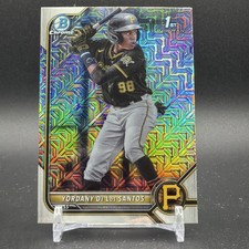Yordany De Los Santos 2022 Bowman 1st Chrome Mega Mojo Refractor Pirates BCP-166