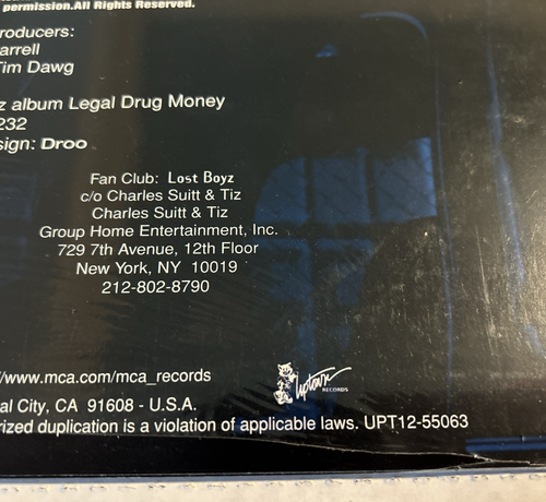 LOST BOYZ- Jeeps, Lex Coups, Bimaz & Benz-1995 SEALED Vinyl UPTOWN UPT12-55063 - Picture 13 of 24