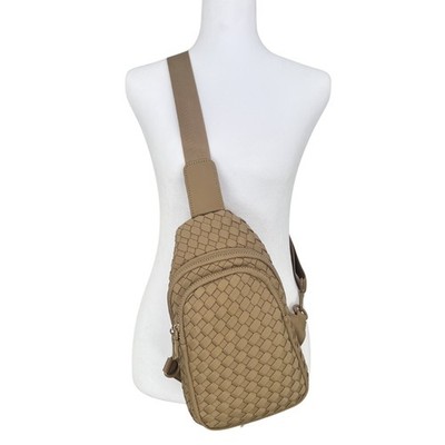 Sol and Selene Beyond The Horizon Woven Neoprene Nude Color Sling Backpack
