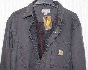 carhartt men's rugged flex rigby fleece lined shirt jac
