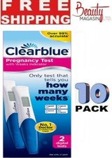 10-Pack Clearblue Digital with Weeks Indicator Pregnancy Test- 2 Counts 20Test 