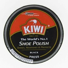Kiwi Shoe Polish Black Leather Shine Nourishes  Protect Boot 36G Black 