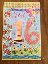 SWEET SIXTEEN BIRTHDAY CARD FOR 16 YEAR OLD PARAMOUNT CARDS