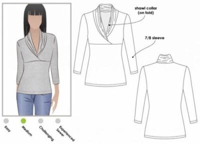 Style Arc Schnittmuster Kendall Top Größen 18-30