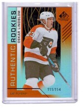 Oskar Lindblom 2018-19 SP Game Used Ed. Rookie Orange Rainbow Card#151 /114
