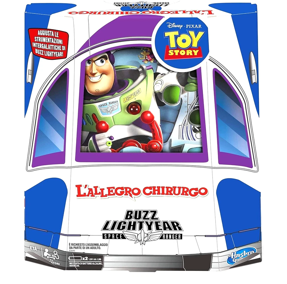 Buzz Lightyear Toy Story Allegro Chirurgo Gioco da Tavolo Edizione Disney Pixar - Immagine 2 di 4