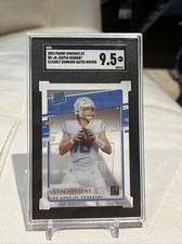 2020 Justin Herbert Chronicles Clearly Donruss Rated Rookie SGC 9.5 Mint+