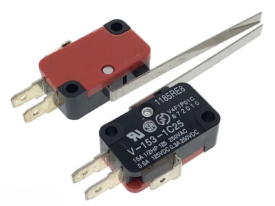 5pcs V-156-1C25 Long Hinge Roller Lever AC DC Micro Switch