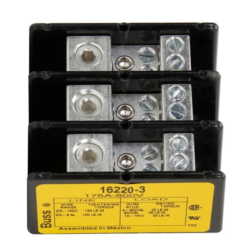 1PC New Eaton Bussman 16220-3 Power Distribution Block 3 Pole 175A 600V - Image 2 of 2