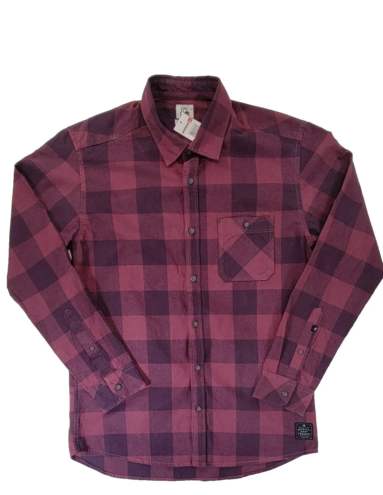 Quiksilver algodón con botones informal hawaiana camisas para hombres