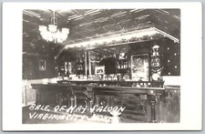 c1940s RPPC Bale of Hay Saloon VIRGINIA CITY Montana VINTAGE Postcard