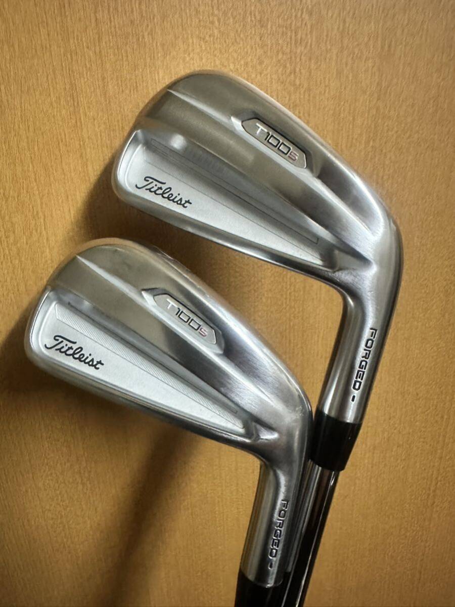 Golf Iron Set Titleist T100S 2021 AMT TOUR White S200 2pcs 4 Golf Iron Set Titleist T100S 2021 AMT TOUR White S200 2pcs 4