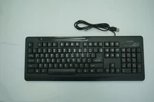 TOPESEL USB Wired Computer Keyboard Full-Size Spill-Resistant For PC Laptop Mac