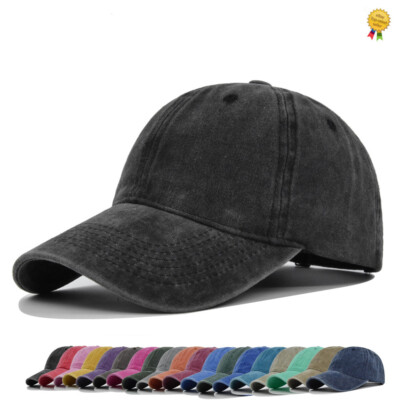 ☆HUMAN N CAT☆ Pound Washed Vintage Ball Cap Black FFOUND W Vintage Washed Baseball Cap Men Women Solid Color Cotton