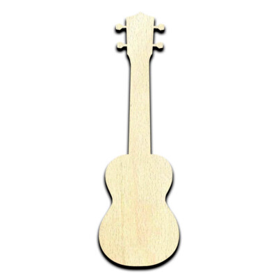 Guitar 2 Laser Cut Out Unfinished Wood Shape Craft Supply