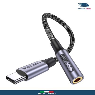 Adattatore Usb C Jack 3.5 Adattatore USB-C A Jack Audio 3.5mm - Cavo Per Auricolari, USB 3.1, Colore Bianco Adattatore Audio Usb C - Foto 13