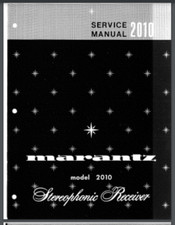 Marantz Model 2010 Stereophonic Receiver Service Manual 26 pages comb bound