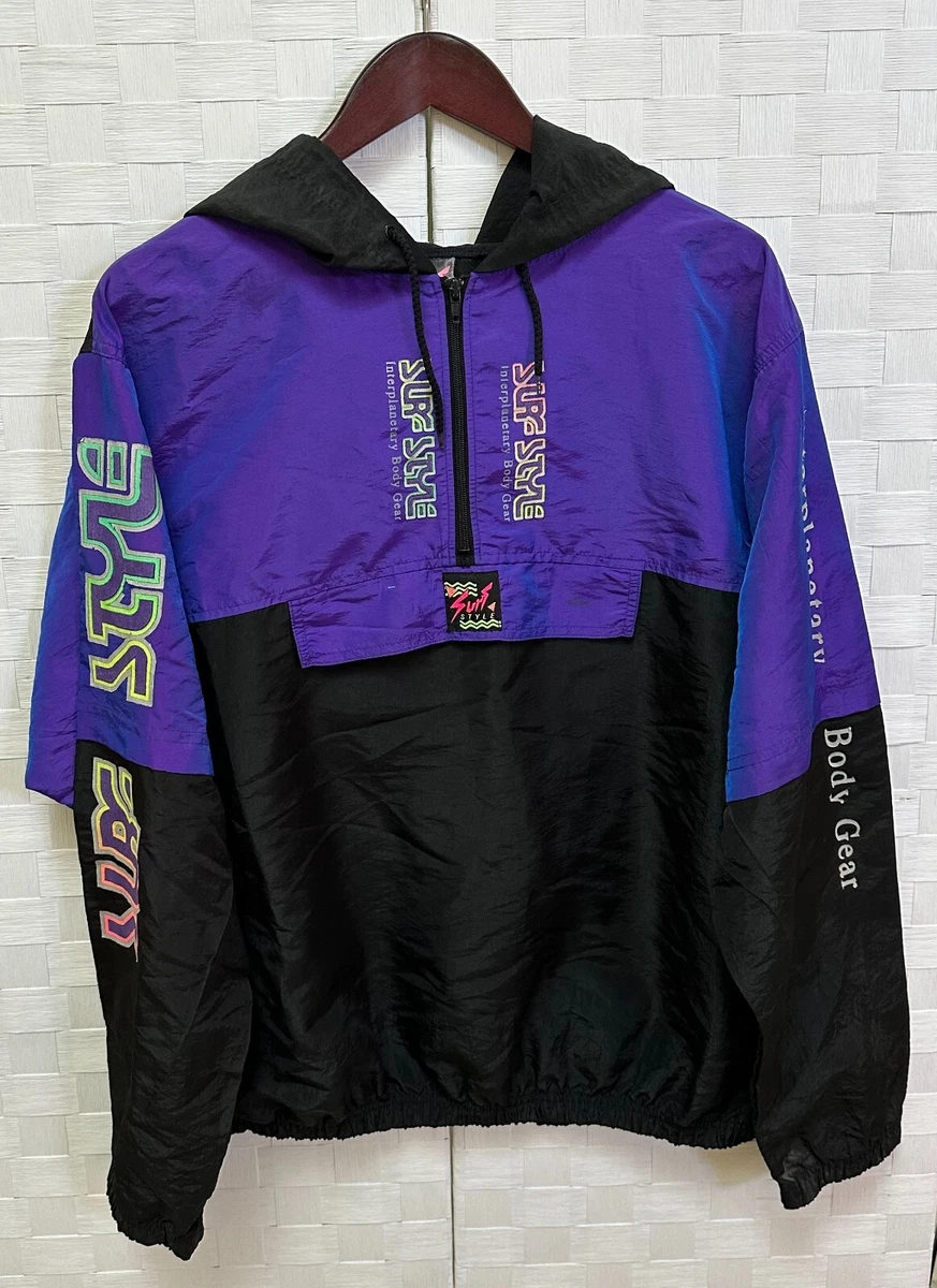 Vintage Surf Style Jacket Adult One Size Windbreaker Wildwood NJ Shark 90 s